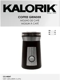 Notice KALORIK CG 44047 Moulin à café