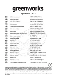 Notice GREENWORKS OPTIMOW 4 Tondeuse robotique