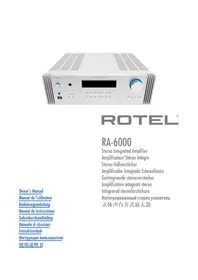 Notice ROTEL RA-6000 Recepteur