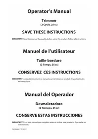 Notice TROY-BILT TB25C Coupe-herbe