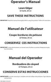 Notice TROY-BILT TBE252 Coupe-herbe