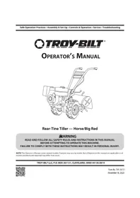 Notice TROY-BILT BIG RED Rabot
