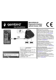 Notice Gembird MUS-ERGO-03 Souris