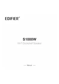 Notice EDIFIER S1000W Haut-parleur