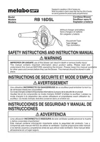 Notice HiKOKI RB18DSL Souffleur