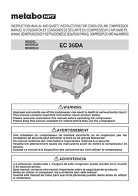 Notice HiKOKI EC36DA Compresseur