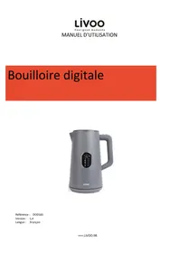 Notice LIVOO DOD185 Bouilloire