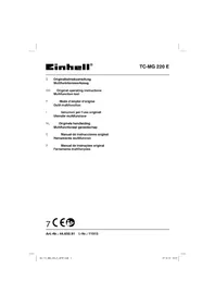 Notice EINHELL TC-MG 220 E Outils multifonctions