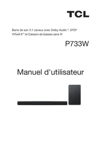 Notice TCL P733W Barre de son