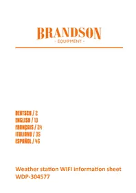 Notice Brandson 304577 Station Météo