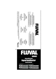 Notice Fluval E100 Chauffage