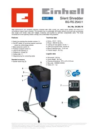 Notice EINHELL BG-RS 2540/1 Hacheuse mécanique