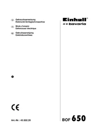 Notice EINHELL BOF 650 Rabot