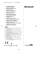 Notice EINHELL BT-GW 170 Poste à souder