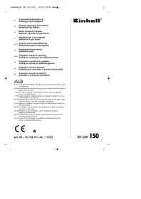 Notice EINHELL BT-GW 150 Poste à souder