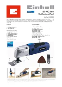 Notice EINHELL BT-MG 180/1 Outils multifonctions