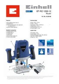 Notice EINHELL BT-RO 1200-12 Rabot