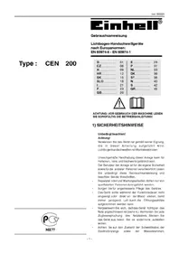 Notice EINHELL CEN 200 Poste à souder