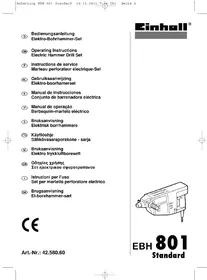 Notice EINHELL EBH 801 Marteau
