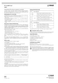 Notice Vimar 03823 Système d'alarme