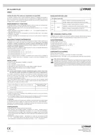 Notice Vimar 03822 Système d'alarme