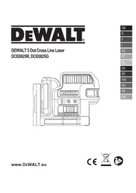 Notice DEWALT DCE0825G Pointeur laser