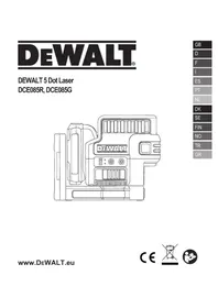 Notice DEWALT DCE085R Pointeur laser