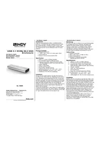 Notice Lindy 43095 Disque dur externe