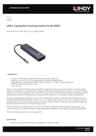 Notice Lindy 43373 Autres accessoires informatique