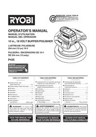 Notice RYOBI P435 Polisseuse
