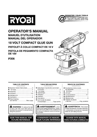 Notice RYOBI P306 Pistolet à colle