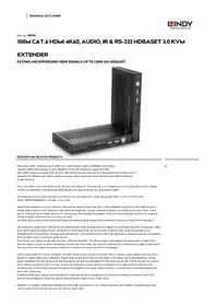 Notice Lindy 38344 Convertisseur audio/vidéo