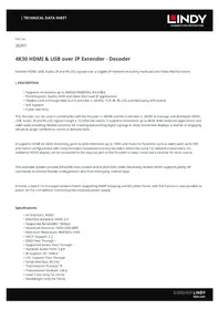 Notice Lindy 38397 Extension audio/video