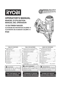 Notice RYOBI P330 Agrafeuse
