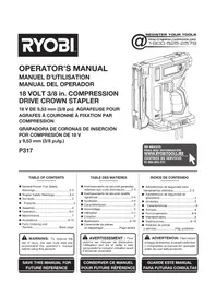Notice RYOBI P317 Agrafeuse