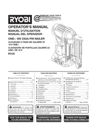 Notice RYOBI P318 Agrafeuse