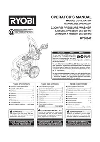 Notice RYOBI RY80942 Nettoyeur haute pressio