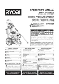 Notice RYOBI RY803001 Nettoyeur haute pressio