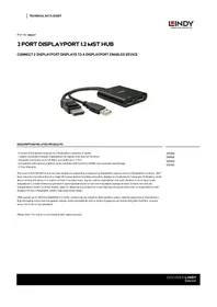 Notice Lindy 38427 Câble pour ordinateur et périphérique