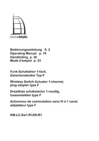 Notice Homematic IP HM-LC-SW1-PL-DN-R1 Maison intelligente