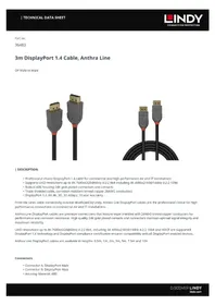 Notice Lindy 36483 Câble pour ordinateur et périphérique