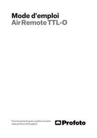 Notice PROFOTO AIR REMOTE TTL-O Déclencheur à distance