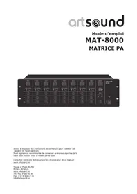 Notice Artsound MAT-8000 Recepteur