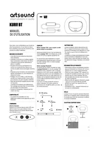 Notice Artsound KURV BT Haut-parleur