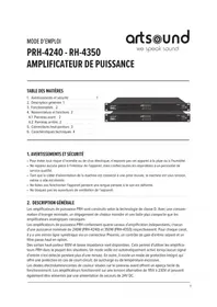 Notice Artsound PRH-4240 Recepteur