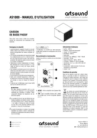 Notice Artsound AS1000 Haut-parleur