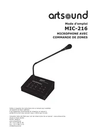 Notice Artsound MIC-216 Microphone