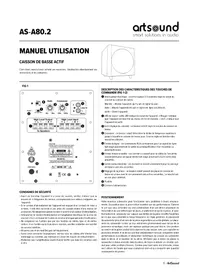 Notice Artsound AS-A80.2 Haut-parleur