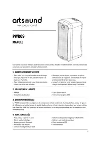 Notice Artsound PWR09 Haut-parleur