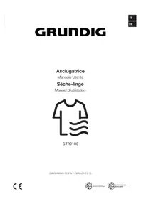Notice GRUNDIG GTR9100 Seche linge